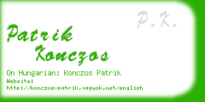 patrik konczos business card